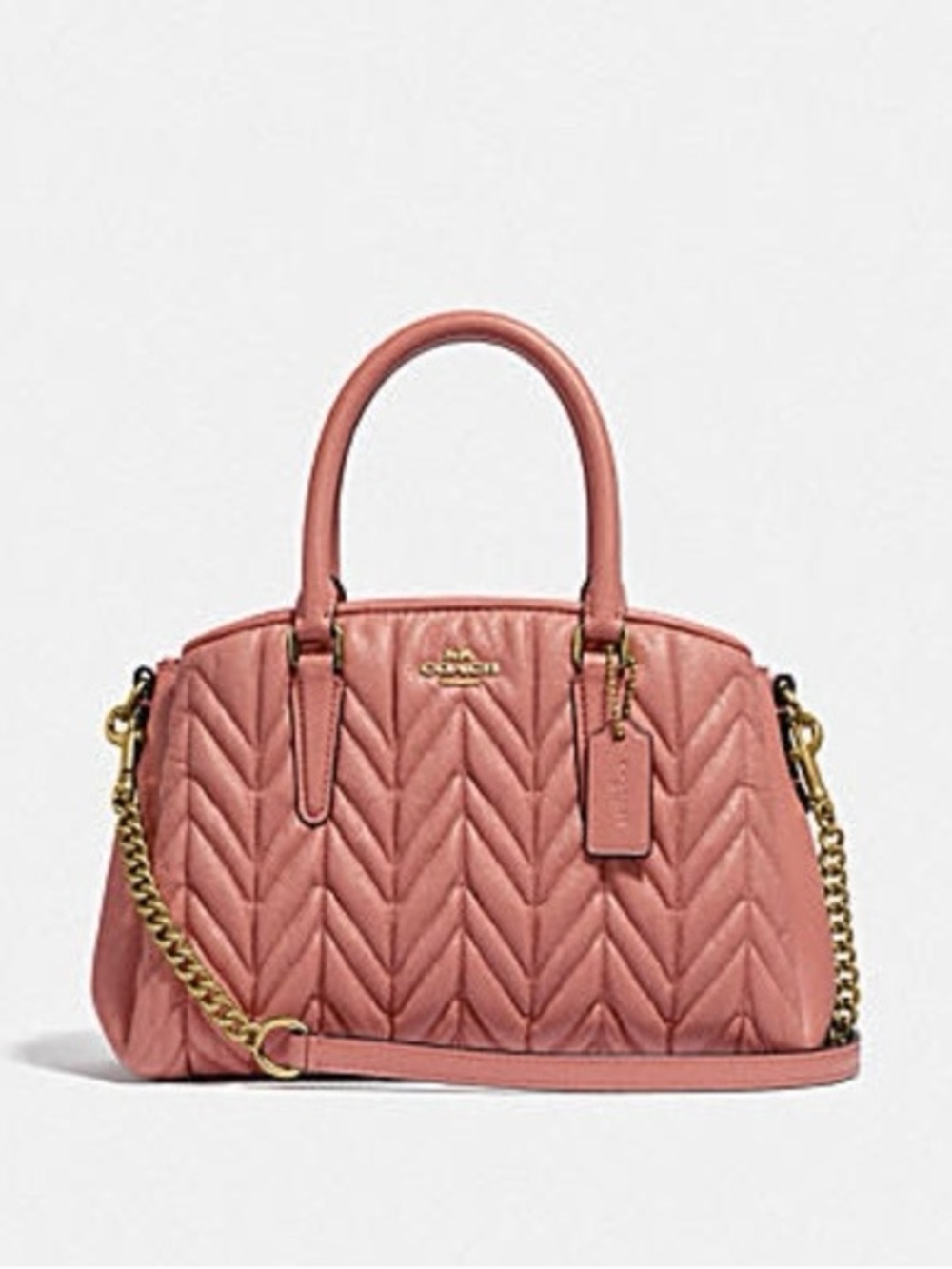 Coach Mini Sage Carryall With Quilting in the color "Pink Petal"